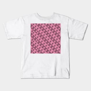 Geometric Triangle Pattern (Rose Gold) Kids T-Shirt